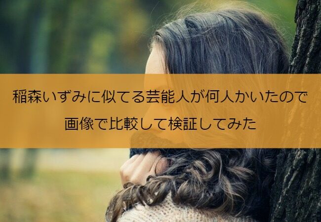 稲森いずみに似てる芸能人が何人かいたので画像で比較して検証してみた