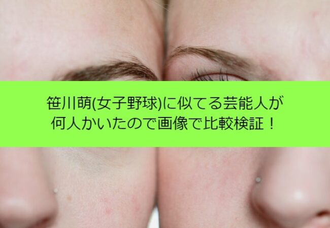 笹川萌(女子野球)に似てる芸能人が何人かいたので画像で比較検証！