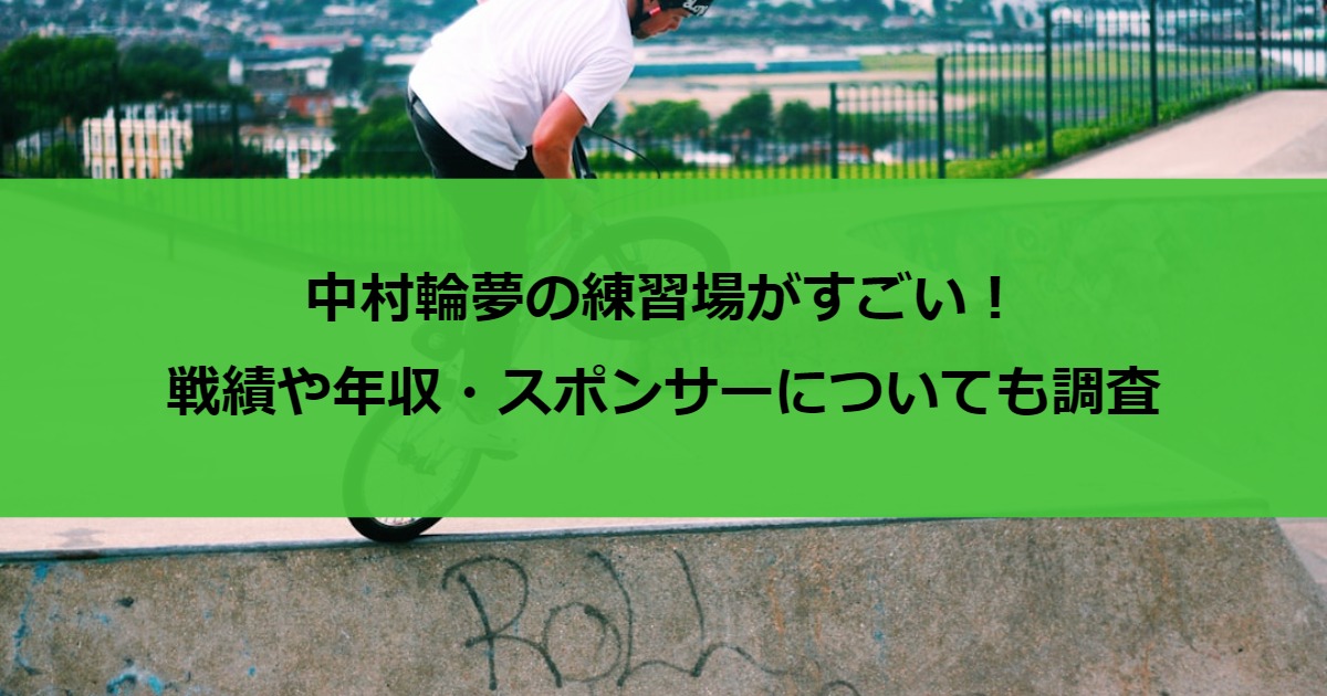 中村輪夢の練習場がすごい！戦績や年収・スポンサーについても調査