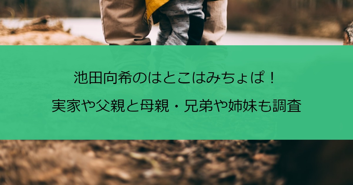 池田向希のはとこはみちょぱ！実家や父親と母親・兄弟や姉妹も調査