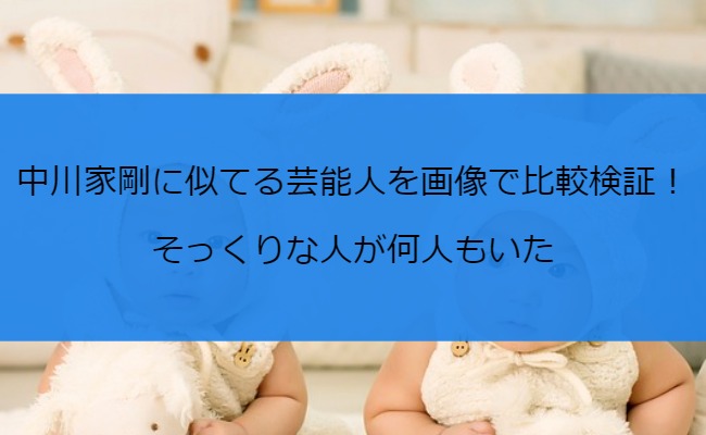 中川家剛に似てる芸能人を画像で比較検証！そっくりな人が何人もいた