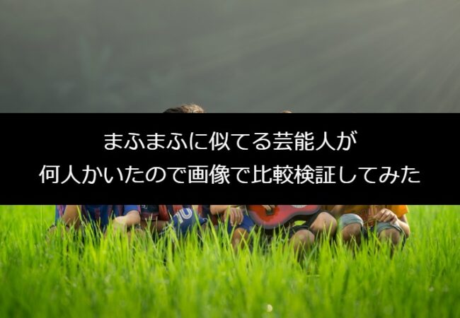 まふまふに似てる芸能人が何人かいたので画像で比較検証してみた