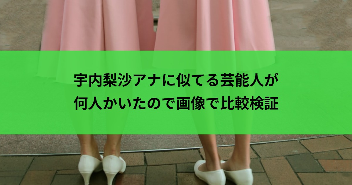 宇内梨沙アナに似てる芸能人が何人かいたので画像で比較検証