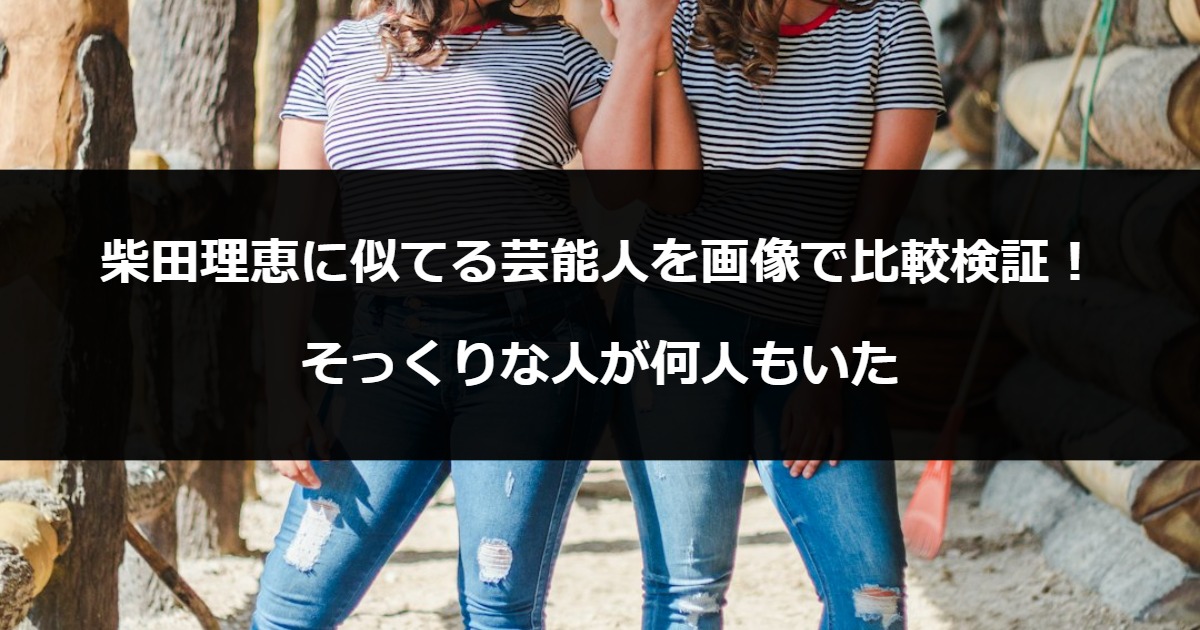 柴田理恵に似てる芸能人を画像で比較検証！そっくりな人が何人もいた