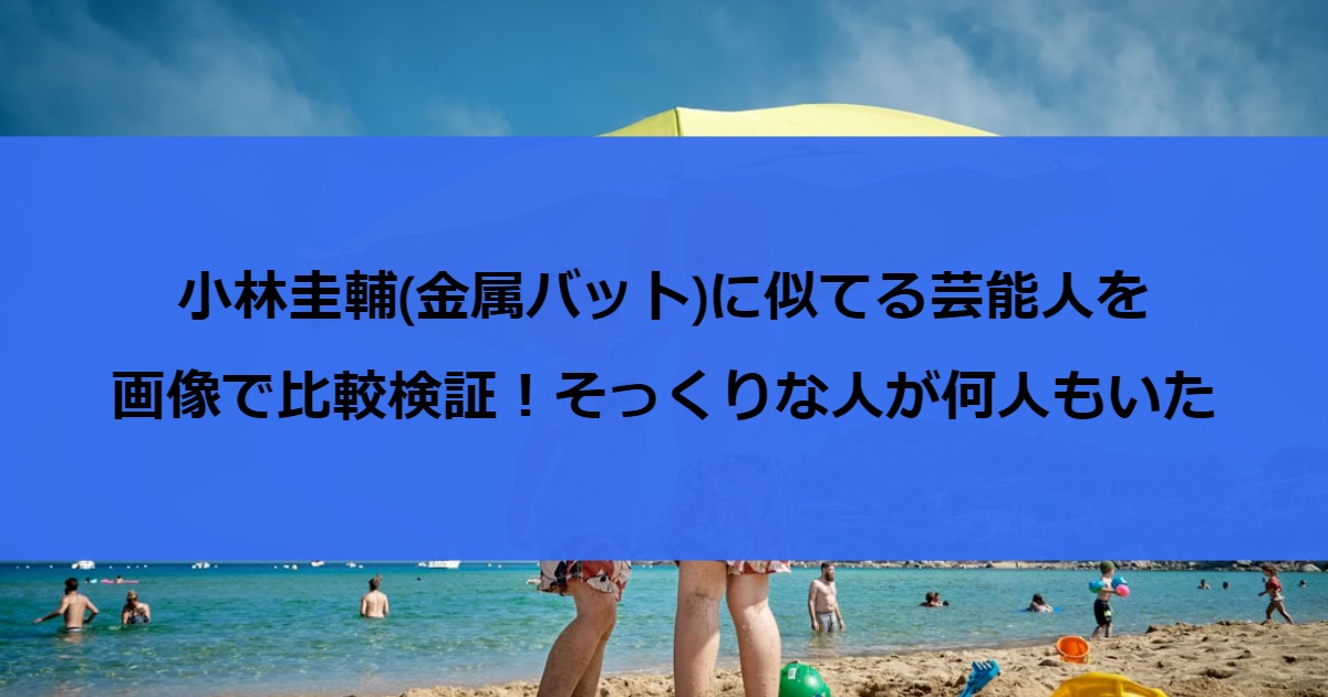 小林圭輔(金属バット)に似てる芸能人を画像で比較検証！そっくりな人が何人もいた