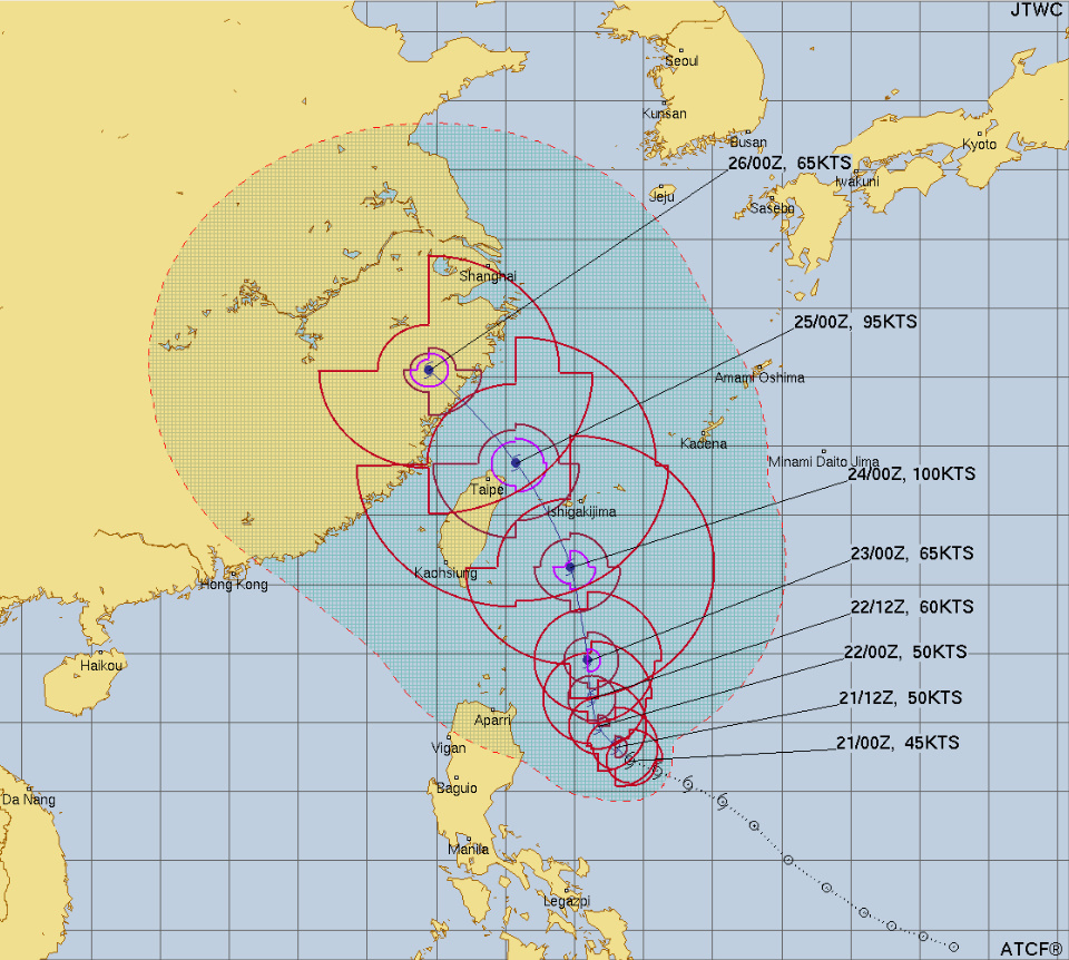 2024年台風３号ケーミー｜米軍・ヨーロッパ・気象庁の現在地や予想比較まとめ！