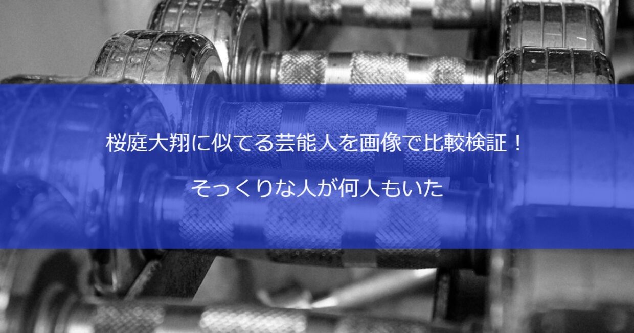 桜庭大翔に似てる芸能人を画像で比較検証！そっくりな人が何人もいた