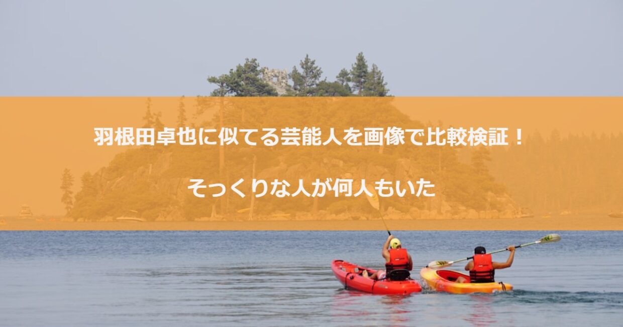 羽根田卓也に似てる芸能人を画像で比較検証！そっくりな人が何人もいた