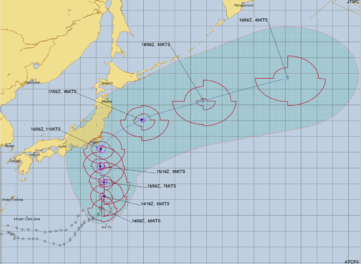 2024年台風7号アンピル｜米軍やヨーロッパ・気象庁の現在地や予想比較まとめ！