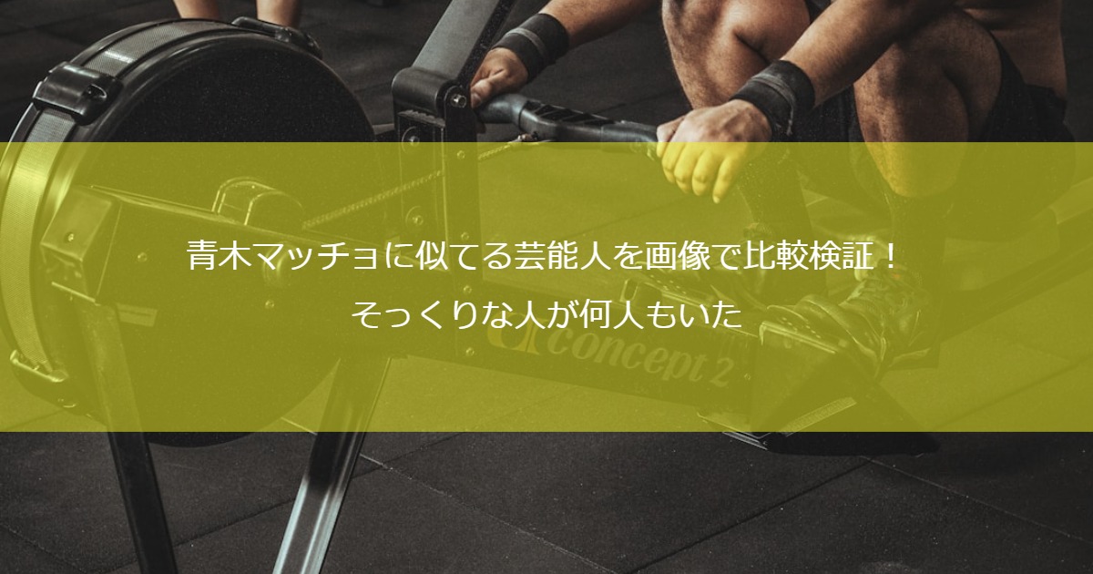 青木マッチョに似てる芸能人を画像で比較検証！そっくりな人が何人もいた