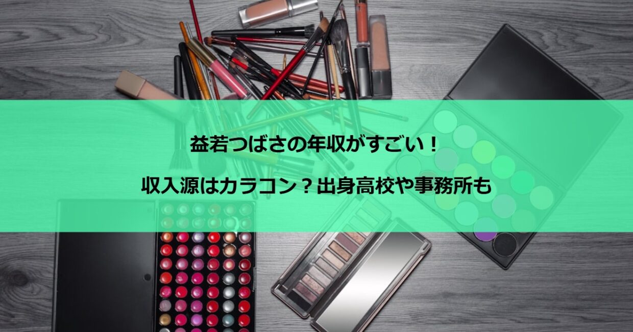 益若つばさの年収がすごい！収入源はカラコン？出身高校や事務所も