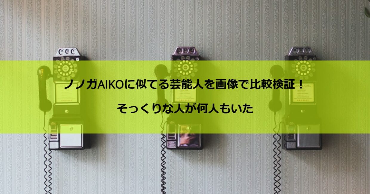 ノノガAIKOに似てる芸能人を画像で比較検証！そっくりな人が何人もいた