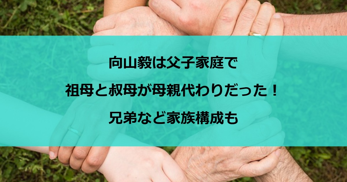 向山毅は父子家庭で祖母と叔母が母親代わりだった！兄弟など家族構成も