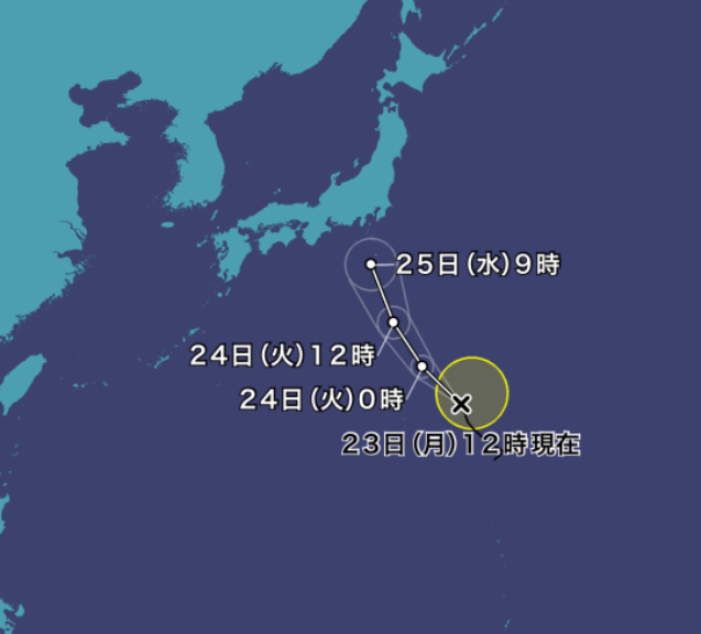 【最新】2025年台風2号セーパットの現在地・気象庁