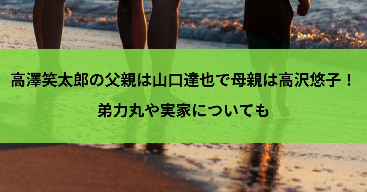 高澤笑太郎の父親は山口達也で母親は高沢悠子！弟力丸や実家についても
