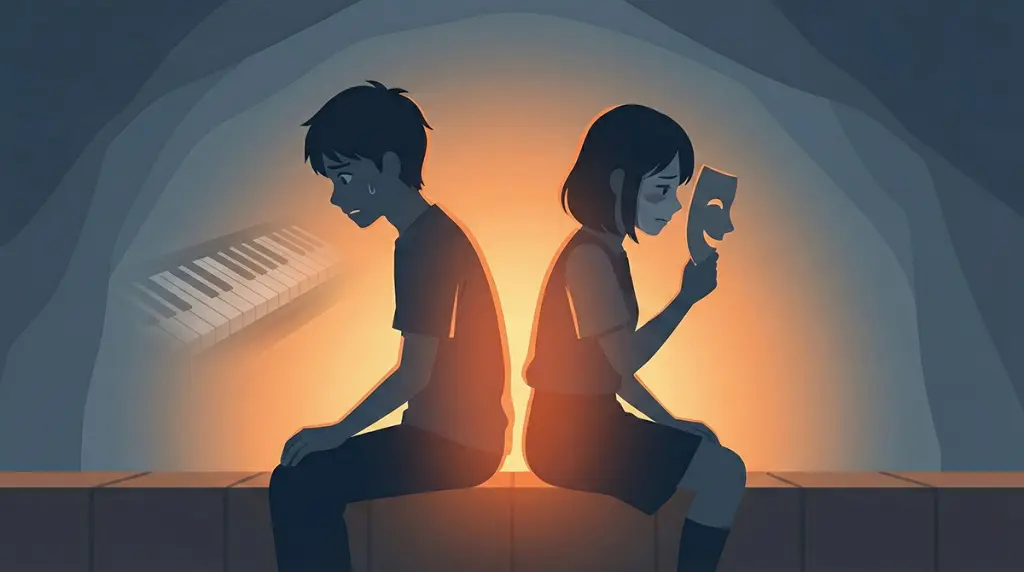 親の離婚に直面した子どもたちの葛藤。順のコンクールへの不安と、ゆずの明るさに隠された本音。