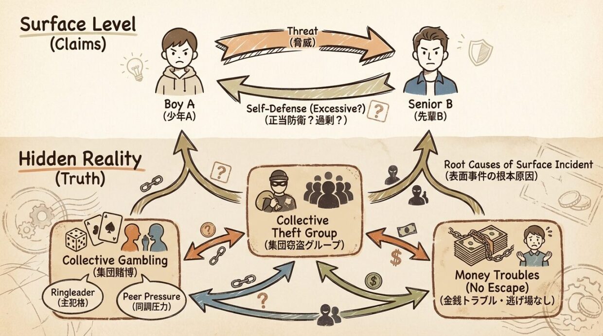第2話の複雑な事件背景を一目で理解してもらうための重要図解