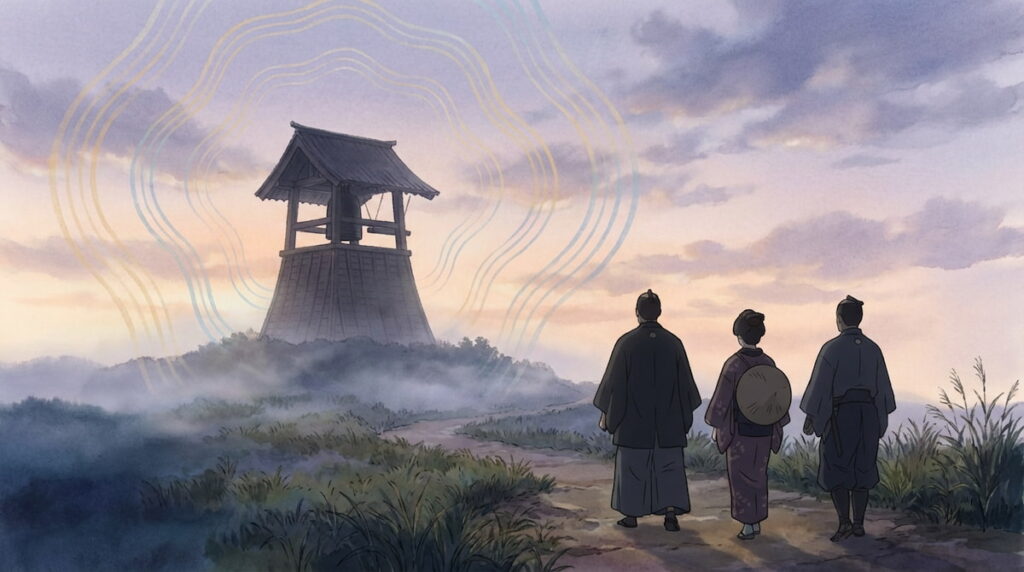 希望の門出を描く情緒的なイラスト