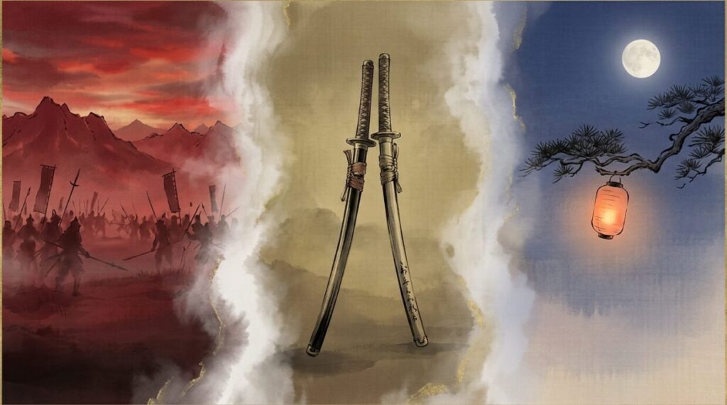 豊臣兄弟！第15話で絶賛された3つのポイント（合戦・兄弟愛・家康コメディ）を象徴する三分割構図のイメージ画像