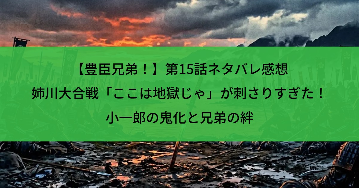 【豊臣兄弟！】第15話ネタバレ感想｜姉川大合戦「ここは地獄じゃ」が刺さりすぎた！小一郎の鬼化と兄弟の絆