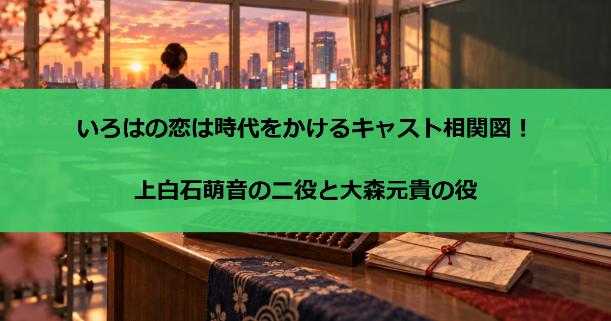 いろはの恋は時代をかけるキャスト相関図！上白石萌音の二役と大森元貴の役
