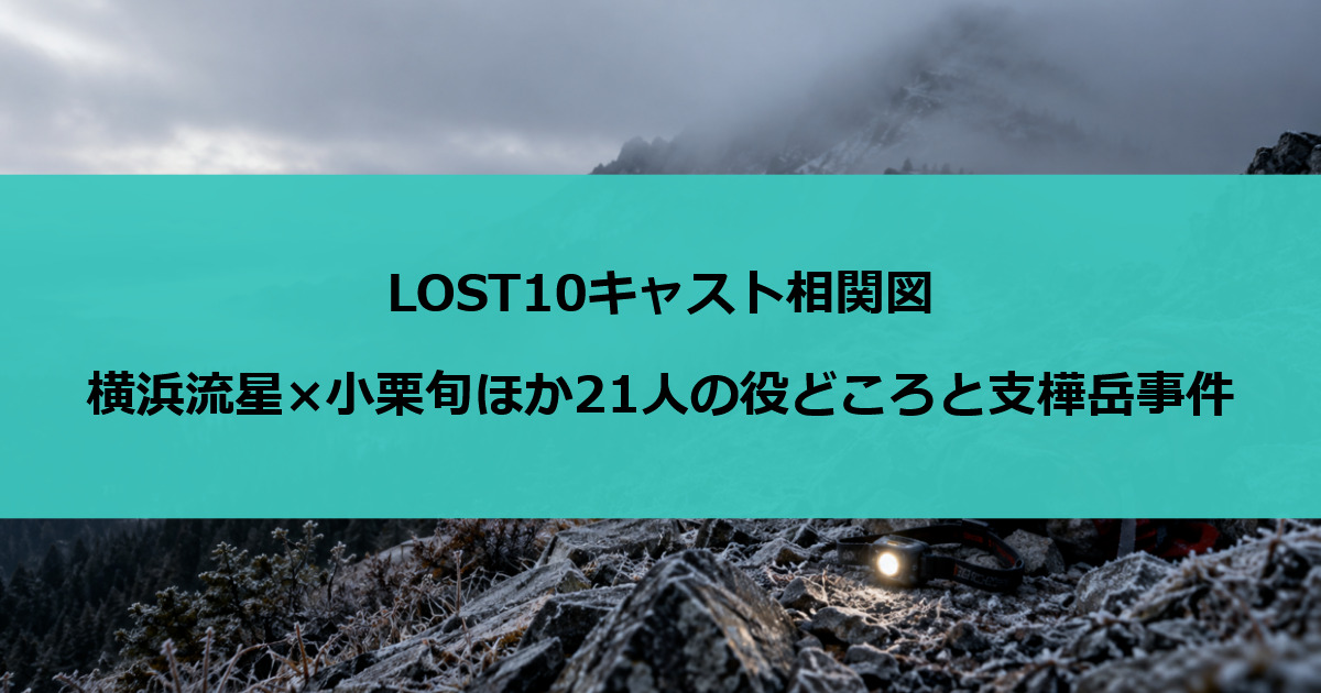 LOST10キャスト相関図｜横浜流星×小栗旬ほか21人の役どころと支樺岳事件